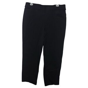 Alfred Dunner Black Pull-On Capri Pants Size 12 Stretch